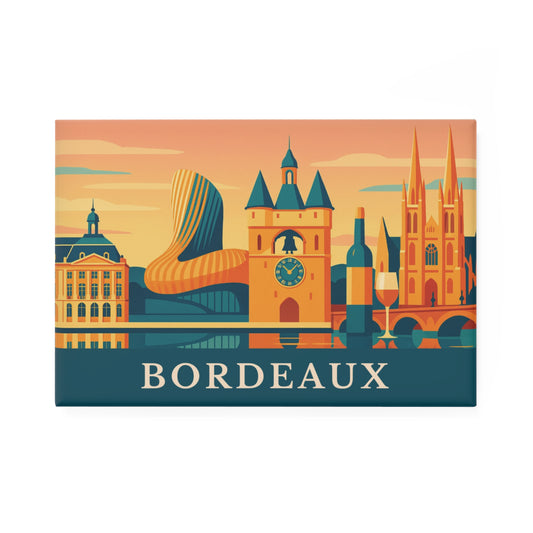 Bordeaux Cityscape Magnet - Vintage Travel Souvenir