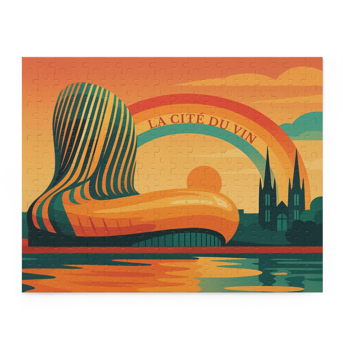La Cité du Vin Puzzle – Bordeaux Wine Museum Design | 500-Piece Artistic Jigsaw