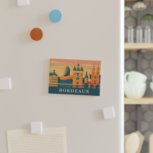 Bordeaux Cityscape Magnet - Vintage Travel Souvenir