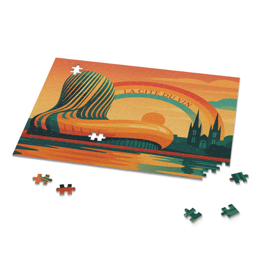 La Cité du Vin Puzzle – Bordeaux Wine Museum Design | 500-Piece Artistic Jigsaw