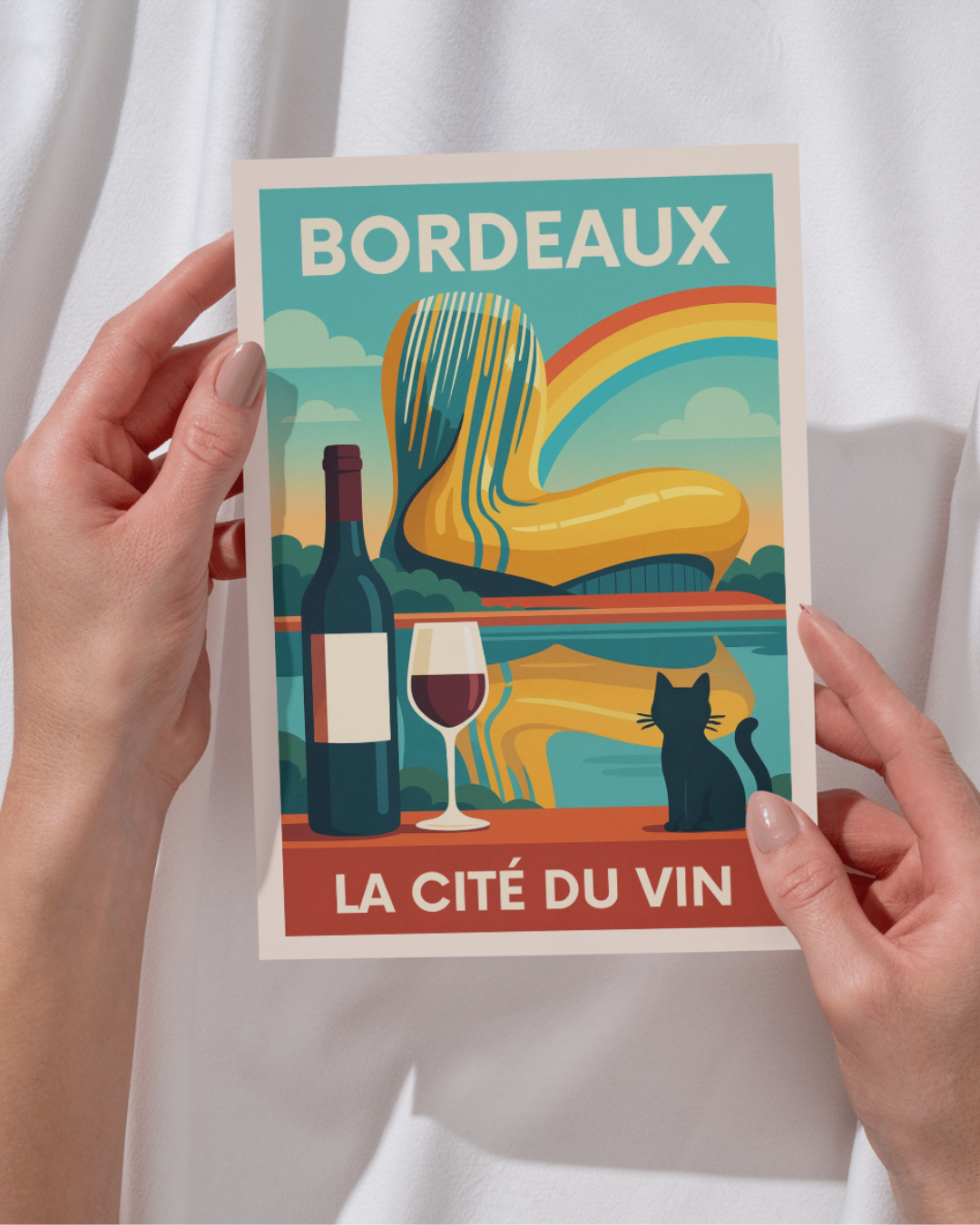 Bordeaux – La Cité du Vin Poster | A Drop of Rainbow CollectionPoster