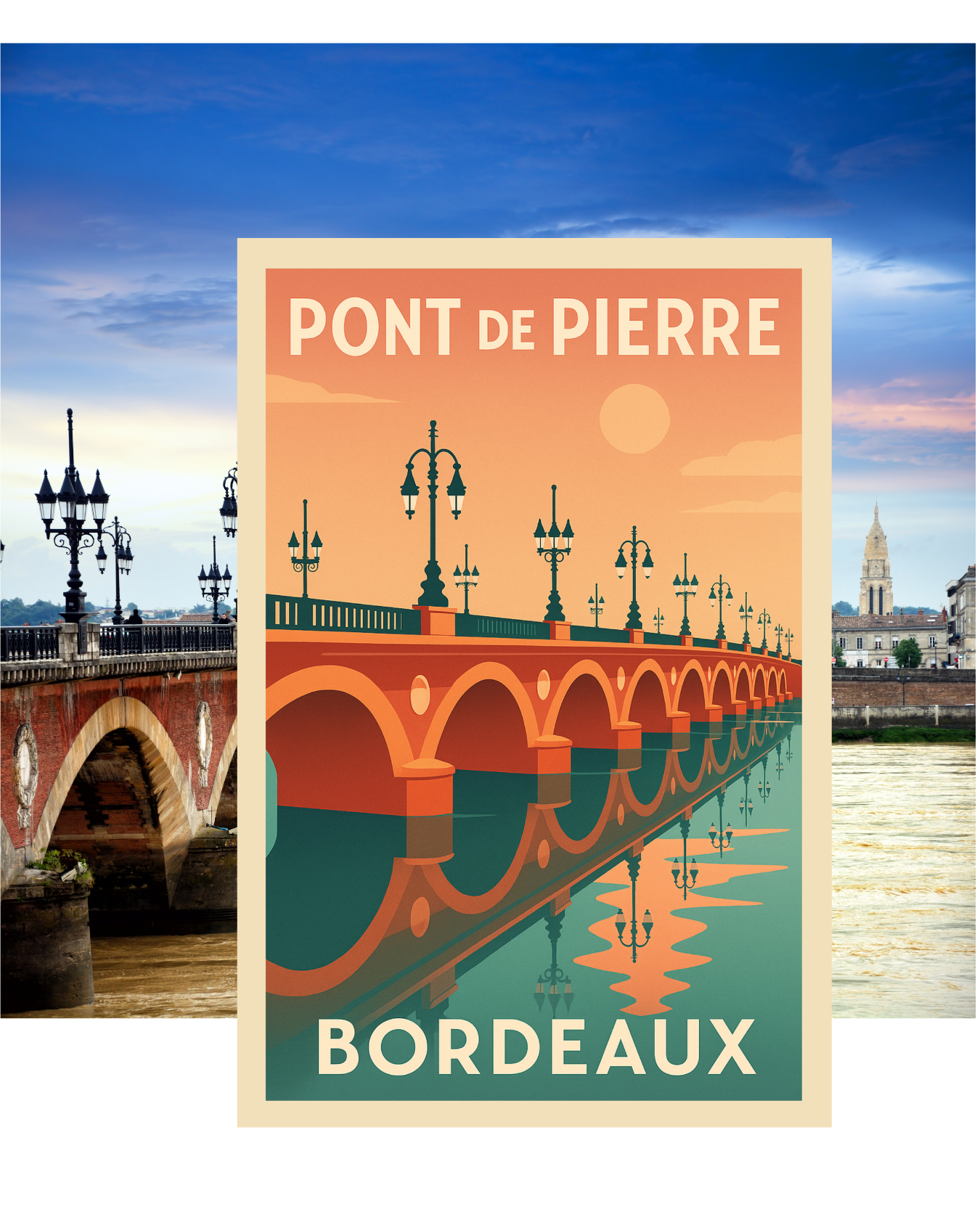 Pont de Pierre – Bordeaux - Premium Matte Paper Poster