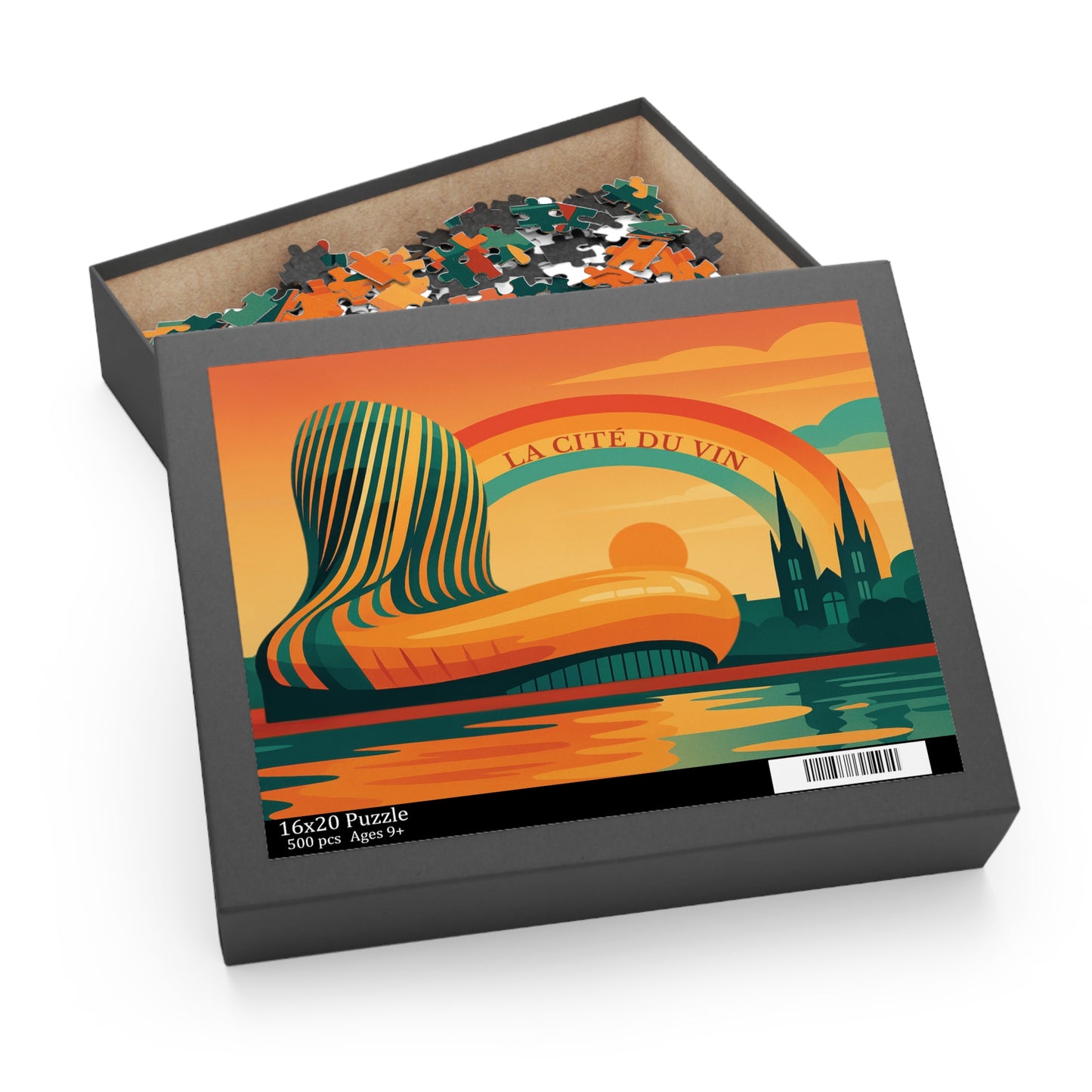 La Cité du Vin Puzzle – Bordeaux Wine Museum Design | 500-Piece Artistic Jigsaw
