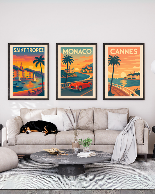 β¨ RivieraDreams Collection  β Digital Travel Poster Set