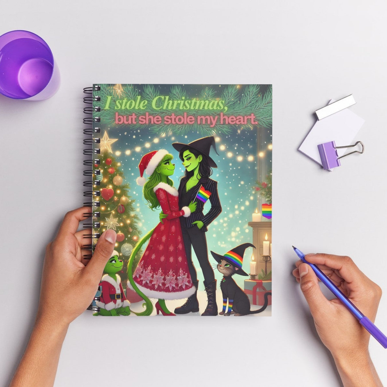 The Wicked & Grinch Lesbian Couple Art – Printable 5x7 PDF & 16x20 PNG Posters – Perfect for Wall Art, Stickers, Shirts, and More!