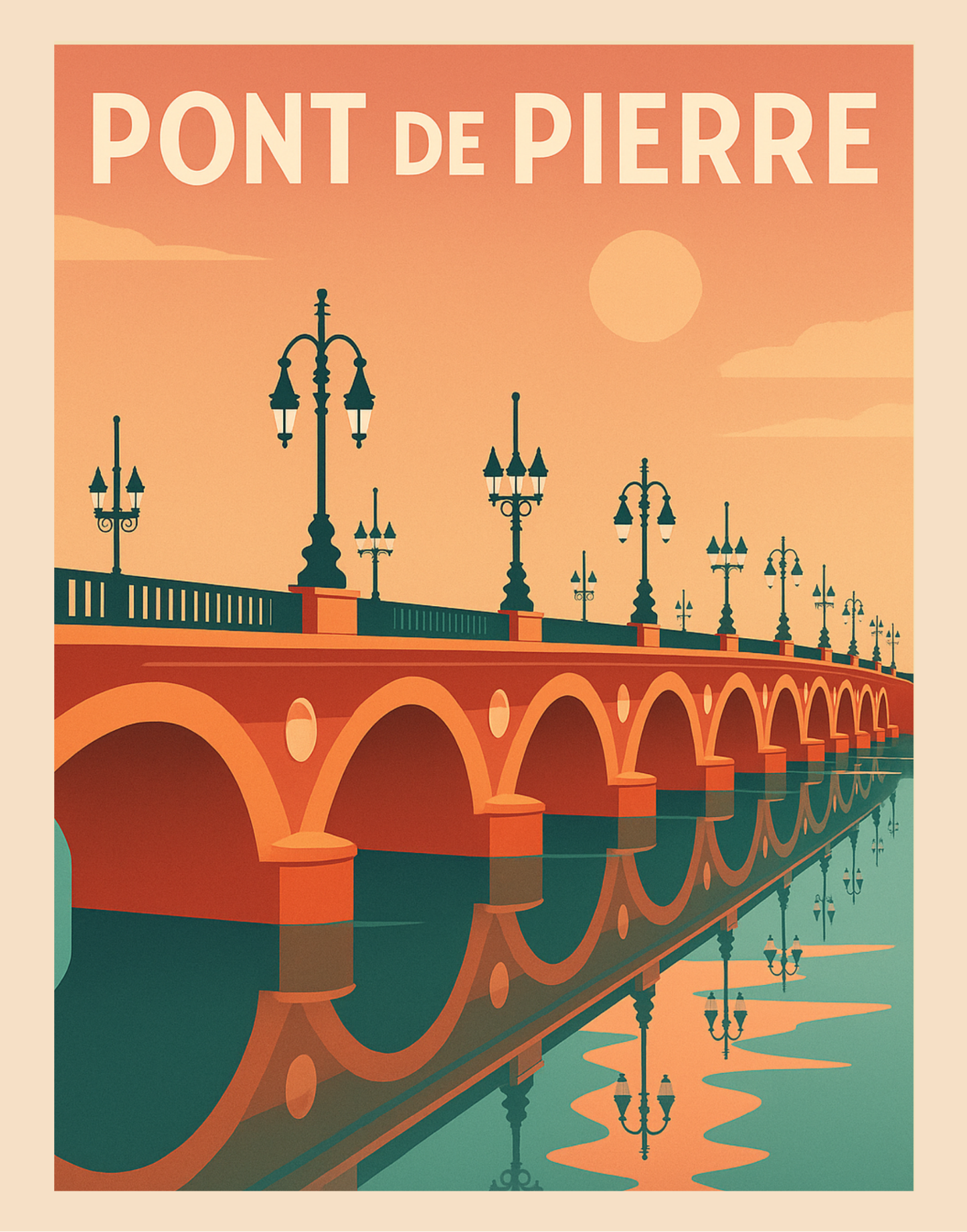 Pont de Pierre – Bordeaux - Premium Matte Paper Poster