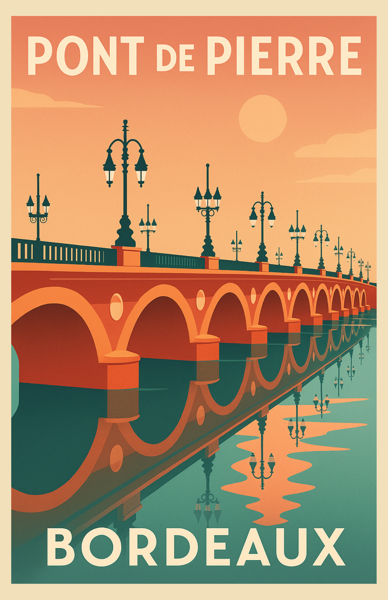 Pont de Pierre – Bordeaux - Premium Matte Paper Poster
