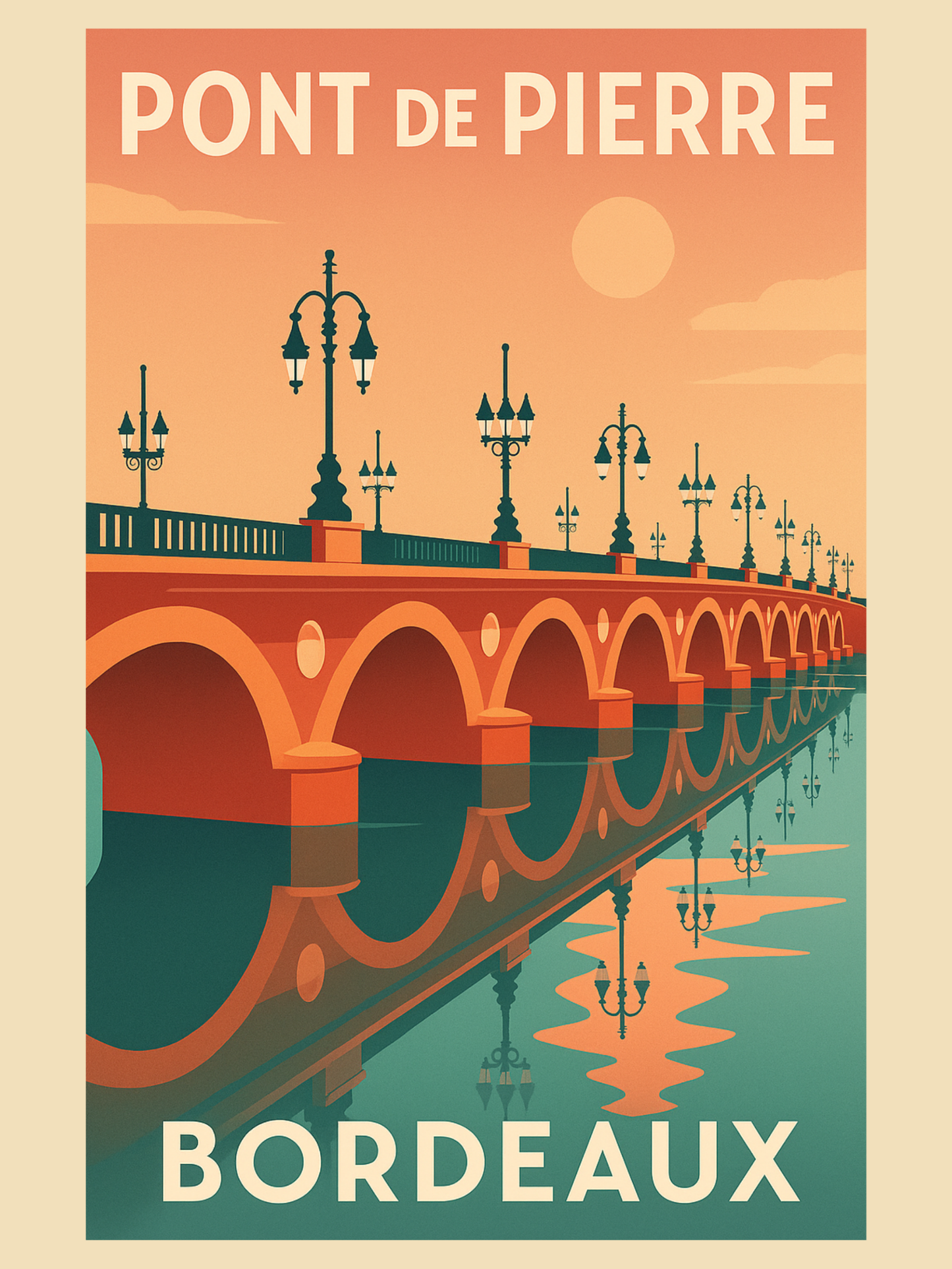 Pont de Pierre – Bordeaux - Premium Matte Paper Poster