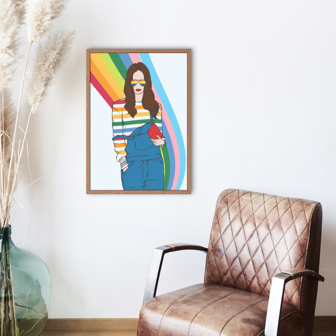 Printable Queer Elana Pride & Proud Art ©