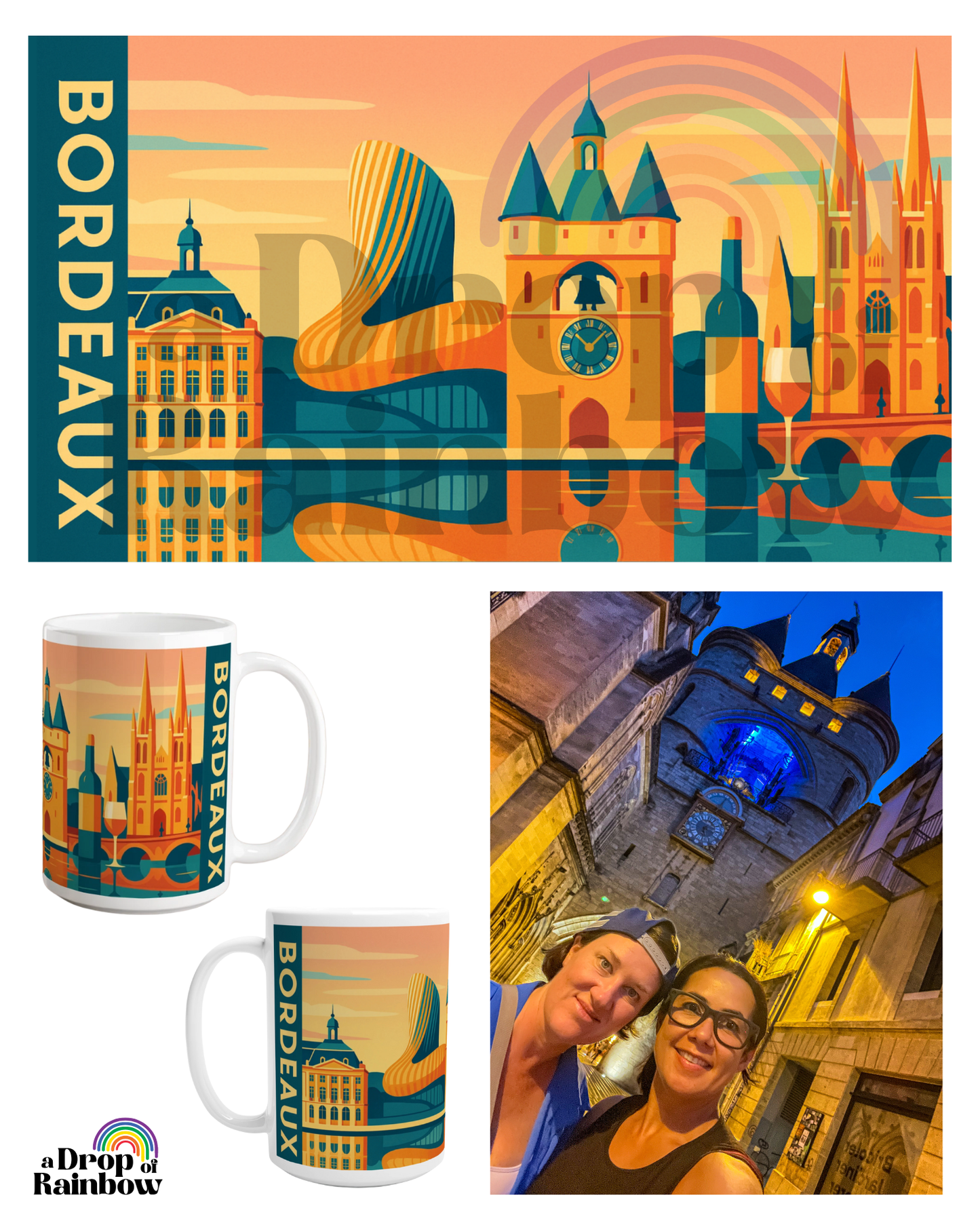 BORDEAUX MUG – ART THAT TRAVELS™ COLLECTION- 15oz Ceramic Mug