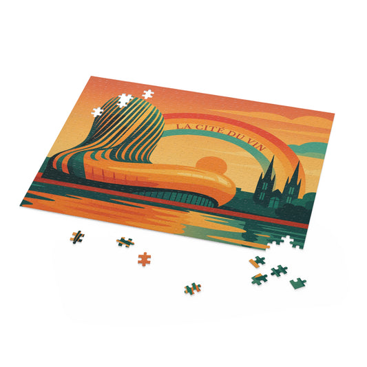 La Cité du Vin Puzzle – Bordeaux Wine Museum Design | 500-Piece Artistic Jigsaw