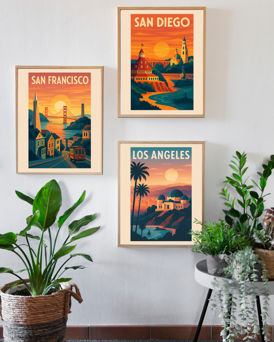 🌅 GoldenCoast Collection – Digital Travel Poster Set