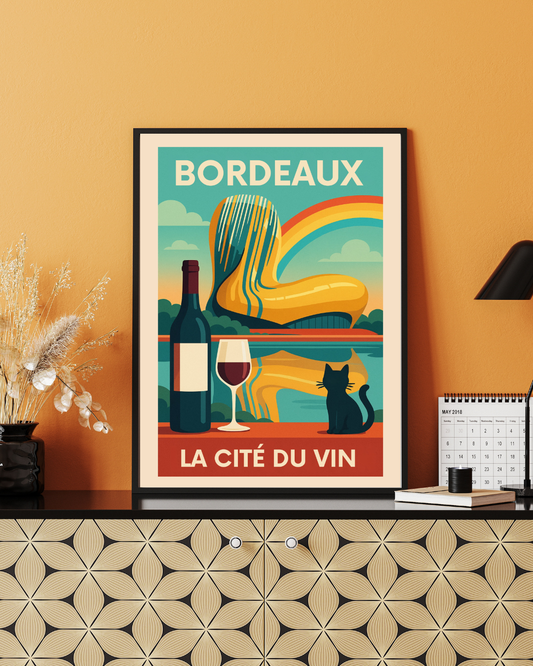 Bordeaux – La Cité du Vin Poster | A Drop of Rainbow CollectionPoster