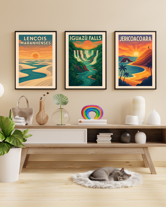 🌎 Wonders of Brazil Collection 🇧🇷 – Digital Travel Poster Set