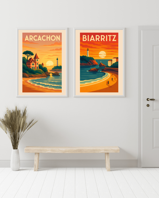 🌅 La Vie en Cote – Digital Travel Poster Collection