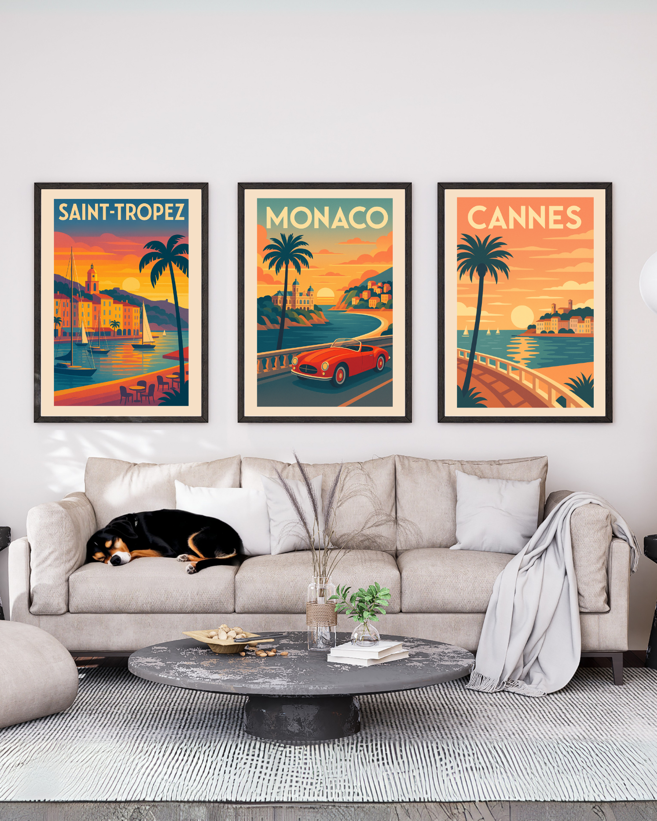 ✨ RivieraDreams Collection  – Digital Travel Poster Set