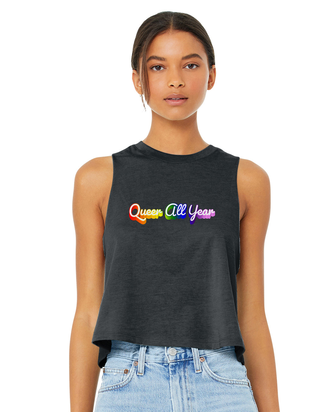 Jodie Queer All Year Racerback Cropped Tank