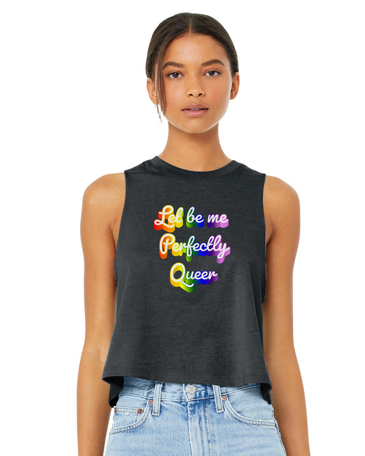 Jodie Perfectly Queer Racerback Cropped Tank